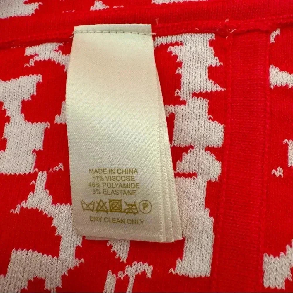Kate Spade Floral Jacquard Knit Dress in Dive Right In Geranium Womens L - Picture 12 of 13